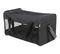 TRIXIE shoulder and carrier bag Ryan, for dogs and cats, 30 x 30 x 54 cm, black, 28851, with integrated short leash, mesh inserts for air circulation,