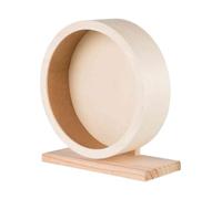 TRIXIE Silent Exercise Wheel for Hamsters, Cork Surface - Ø 28 cm | Closed cork running surface on untreated wood, smooth and animal-welfare certified with a secure grip