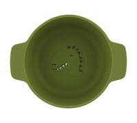 Trixie Silicone Bowl Mr. Dino - Baby Feeding Bowl - Soft, Durable, and Easy to Clean - Perfect for Baby-Led Weaning & Toddlers - Green