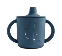 Trixie - Mrs Elephant Silicone Sippy Cup - 4m+ - 100% Food Grade Silicone - Blue