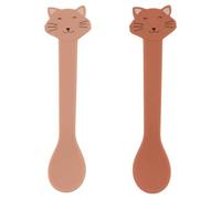 Trixie Silicone Spoon 2-Pack - Mrs. Cat | Baby Feeding Spoon Set | BPA-Free, Soft Silicone Spoons for Toddlers | Dishwasher Safe