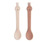 Trixie Silicone Spoon 2-Pack - Mrs. Rabbit | Baby Feeding Spoon Set | BPA-Free, Soft Silicone Spoons for Toddlers | Dishwasher Safe