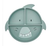 Trixie - Silicone Plate with Suction Cup and Compartments for Baby and Child - Mr. Shark
