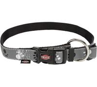 Trixie silver reflect collar size M-L: neck circumference 13.8-21.7 inches/0.8 inches in black/silver-grey - highly reflective collar for medium to large dogs, excellent visibility in the dark - 12223