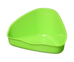 Trixie Small Green Plastic Corner Toilet, 6.3" x 2.76" x 4.72", Hamster Owners
