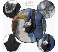 Trixie Small Pet Carrier Sling with Faux Fur Lining Front Carry Pouch Dogs Cats