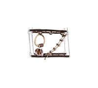 Trixie Suspension Bridge for Hamsters – Bark Wood with Chain – 27x17x7cm