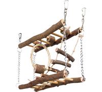 Trixie Suspension Bridge for Hamsters – Bark Wood with Chain – 27x17x7cm