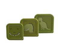 Trixie Snack Box for Kids, Lunch Box, Boys and Girls, Kindergarten | 3-pack, small baby snack containers for kids from age 3, bento design with no dividers for nursery, leak-proof