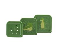 Trixie Snack Box Set, 3-Piece, with Lids, PP and LDPE, Dishwasher Safe | Small lunch box and snack box in a set of 3 for boys girls from kindergarten, dense plastic lunch box