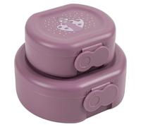 Trixie Snack Box Set comprising 2 Boxes with Animal Motifs, PP Material, Clip Closure, Dishwasher-Safe, 11.5x10.5x4.5 cm, from 3 Years for Nursery, School, After-School Care and on the go