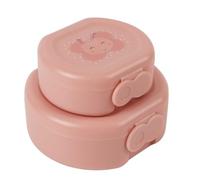 Trixie Snack Box Set comprising 2 Boxes with Animal Motifs, PP Material, Clip Closure, Dishwasher-Safe, 11.5x10.5x4.5 cm, from 3 Years for Nursery, School, After-School Care and on the go