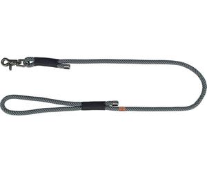 TRIXIE soft rope dog lead - round-woven leash with comfortable grip handle & quick-release hook, m-l size, 39.37" / 0.39", grey - 1985101