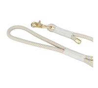 TRIXIE soft rope dog lead - round-woven leash with comfortable grip handle & quick-release hook, m-l size, 39.37" / 0.39", pink - 1985119