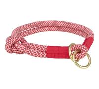 Trixie Soft Rope Semi-Choke Adjustable Dog Collar Red/Cream - Small - 35cm/x6mm