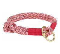 Trixie soft rope collar for dog half-slip red/cream 50x1cm