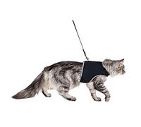 Trixie Softgeschirr mit Leine, Katze, XL, 36-54 cm, 1,20 m, schwarz