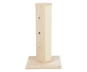 TRIXIE Soria 315-in Sisal cat Scratching Post Square cat Tree with P Boo cutouts Hide-n-S at Toy Beige