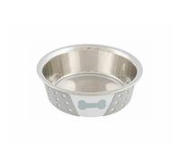 Trixie Stainless Steel Bowl With Silicone, 0.4 Litre, White/Grey