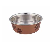 TRIXIE stainless steel dog bowl with plastic coating - 12 cm diameter - 0.3 litres - various colours - random selection - 25241
