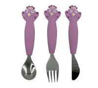 Trixie Stainless Steel & Silicone Kids Cutlery Set - Mrs. Peacock