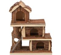 Trixie Tammo Natural Wooden Dwarf Hamster House 3 Story Play Ladder Hideaway Den
