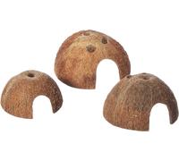 Trixie Three Coconut Hideaway Home, 10 x 12 x 8 3 Count (Pack of 1), brown