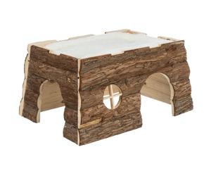 Trixie Tilda House with Bed for Guinea Pigs Bark Wood - 39x22x29cm