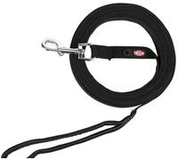 TRIXIE tow leash M-L, 393.70 inches, 0.79 inches in black - long dog lead for training and outdoor - for medium to large dogs - 19911
