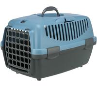 Trixie transport box Capri 1, XS: 32 × 31 × 48 cm - carrying handle - plastic - dark grey/pastel blue - 39812