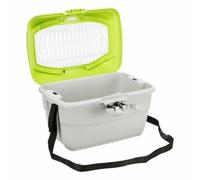 Trixie Mini Capri Transport Box, 40 x 22 x 30 cm, Light Grey/Green