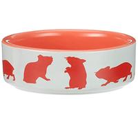 Ceramic Pet Food Bowl With Hamster Motif 80ml 8cm - Trixie Guinea Pig Rabbit - hamster ceramic bowl trixie guinea pig rabbit pink blue brown food