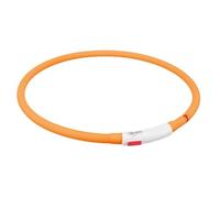 Trixie USB Flash Light Silicone Ring Dog Orange - Extra Small/Small