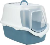 Trixie Cat Litter Box Vico Open Top Blue/White With Swing Door 40x40x56 Cm