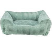 TRIXIE Vital Jonna Orthopaedic Dog Bed 80 x 60 cm - Sage | Gentle on the joints thanks to viscoelastic foam with memory effect - for older dogs, with removable reversible cushion