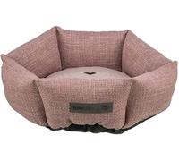 TRIXIE Viviana 37547 Round Dog Bed, Diameter 50 cm, Dusky Pink, Round Cuddly Bed with Soft Velvet Cover, Dog Basket for Small Dogs, Firmly Integrated Cushion, Non-Slip Base, Soft and Washable