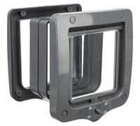TRIXIE waterproof and quiet cat flap '4-way free-range door with tunnel’ - Ov...