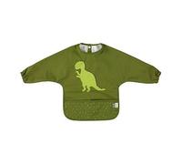 Trixie Long Sleeve Bib - Mr. Dino - Mealtime Essential - 6m+ - Waterproof Bib - OEKO-TEX-Certified - Green