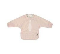 Trixie Long Sleeve Bib - Mrs. Rabbit - Mealtime Essential - 6m+ - Waterproof Bib - OEKO-TEX-Certified - Pink