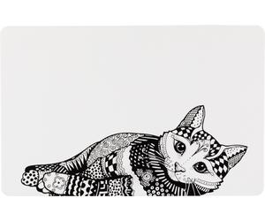 Trixie White/Black Place Mat for Cats - Pack of 1