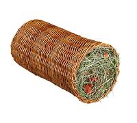 Trixie Wicker Tunnel with Hay and Carrot for Rabbits, 38 x 20 cm