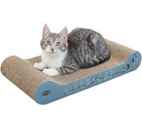 TRIXIE Wild Cat Scratching Board - Robust Corrugated Cardboard Cat Scratcher wit