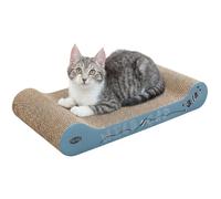 TRIXIE Wild Cat Scratching Board - Robust Corrugated Cardboard Cat Scratcher with Catnip - Satisfies Natural Scratching Instinct & Protects