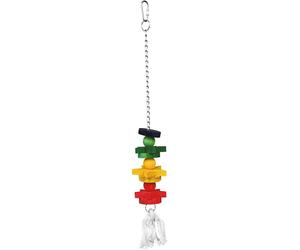 Trixie Wood Coloured Toys on a Chain with Rope - 30cm