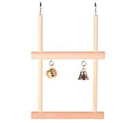 Swinging Trapeze, Double, 12 × 20cm - Trapeze Double Bird Bells Toy Trixie - trapeze swinging double bird bells toy trixie wooden cage 12 20 cm