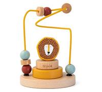 Trixie Wooden Beads Maze - Mr. Lion - Interactive & Educational Wooden Toy for Babies - FSC-Certified Wood, BPA-Free, Durable Activity Center - 6m+, Yellow