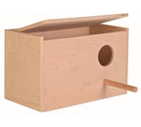 Trixie Budgie Nest Box Wooden Bird Egg Laying Garden Nesting Flip Lid with Perch