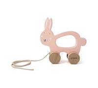 Trixie Mrs. Rabbit Pull Along Toy - FSC-Certified Wood - 12m+ - Pink