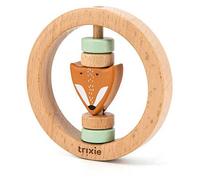 Trixie Wooden Round Rattle - Mr. Fox - FSC-Certified Wood - BPA-Free Baby Rattle - Safe, Durable, and Easy-to-Grasp Design for Infants