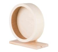 TRIXIE wooden running wheel ø 21 cm - untreated - closed running surface with cork cover - smooth-running ball bearing - 21 x 24 x 10 cm - 60922
